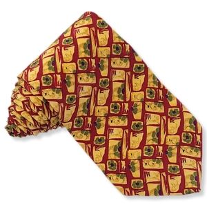 J.Garcia Necktie 56x3.75" Snail Garden Collection 9 Multi Color Silk Handmade